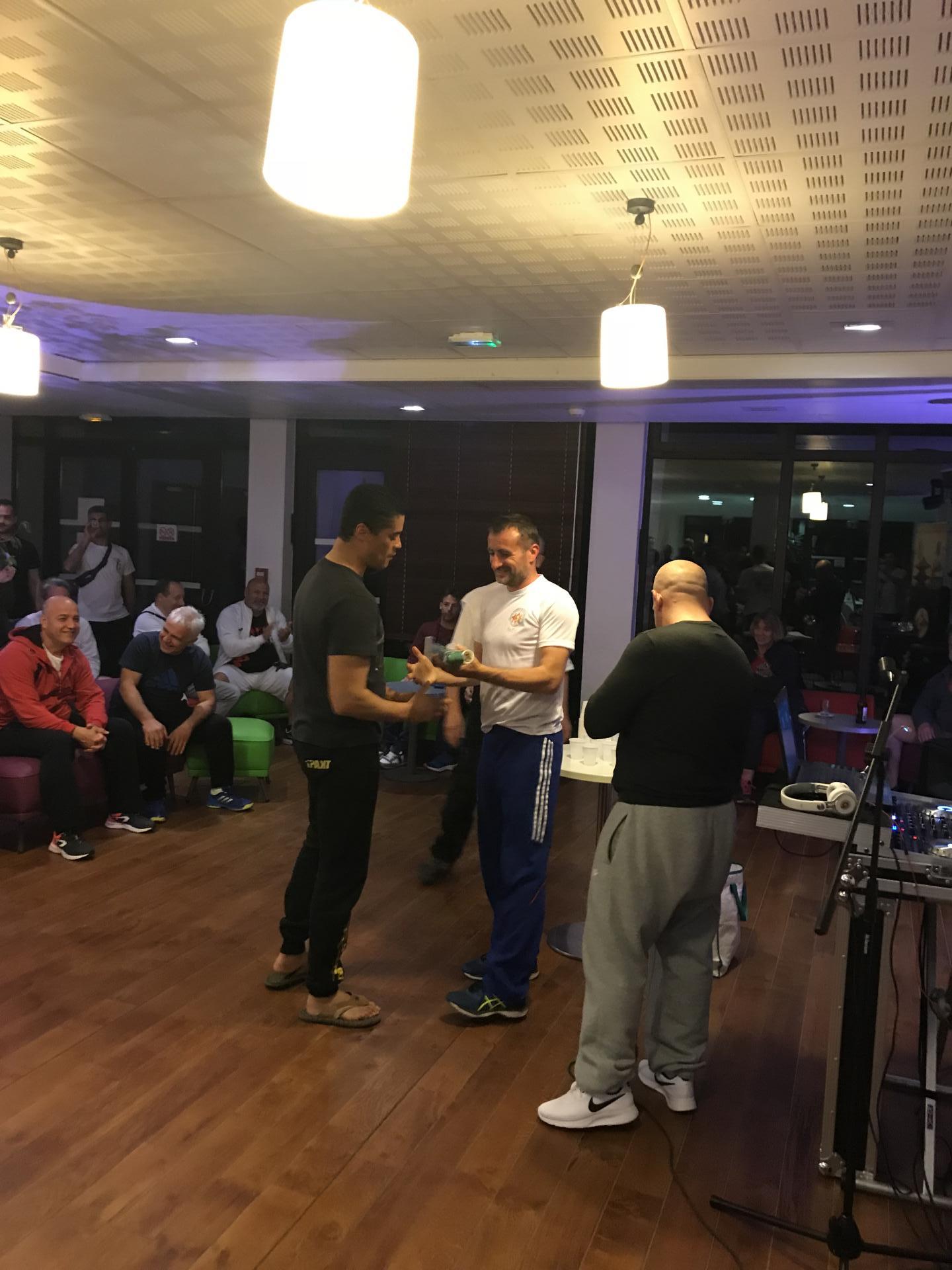 Remise de ceinture 4 kyu verte  pour Jean-Paul Gabillet